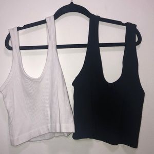 Black and white crop tops